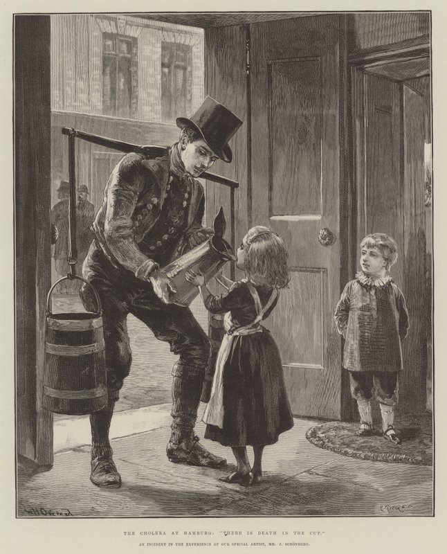 The Cholera at Hamburg, There is Death in the Cup by William Heysham Overend