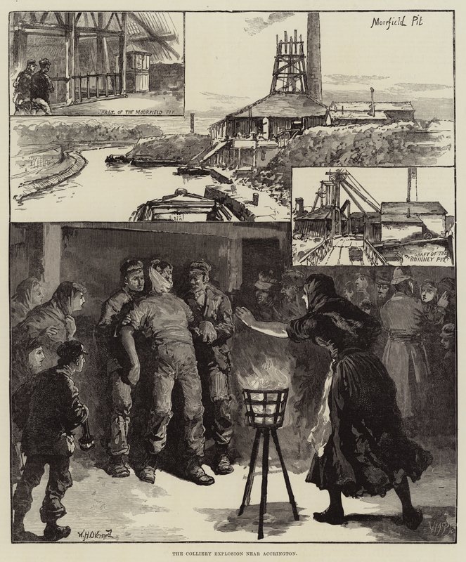 The Colliery Explosion Near Accrington by William Heysham Overend