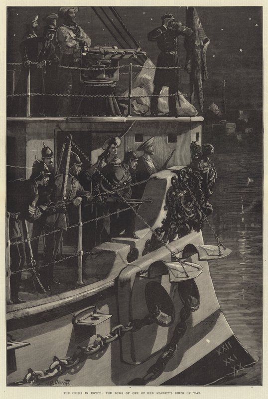 The Crisis in Egypt, the Bows of one of Her Majesty