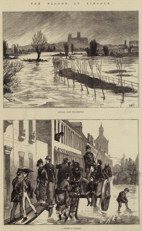 The Floods at Lincoln by William Heysham Overend