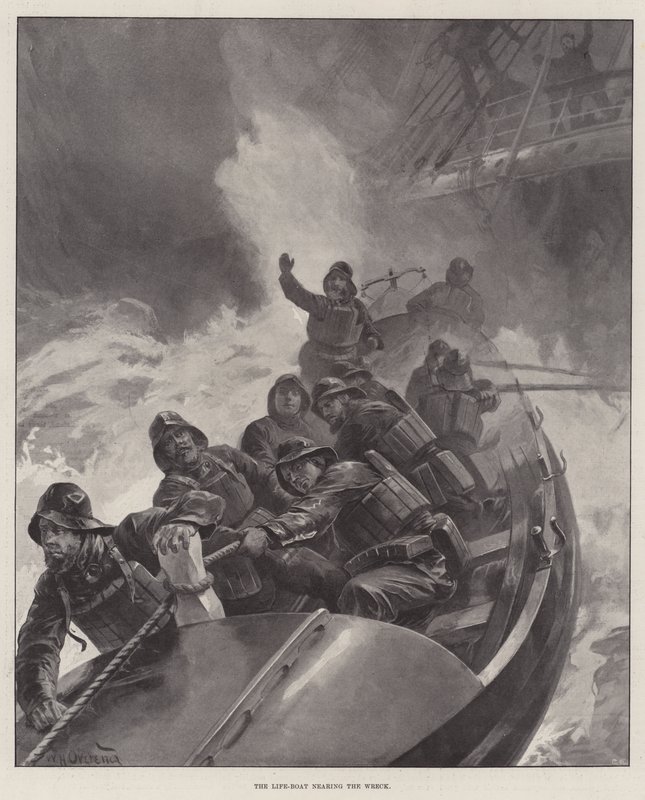 The Life-Boat Nearing the Wreck by William Heysham Overend