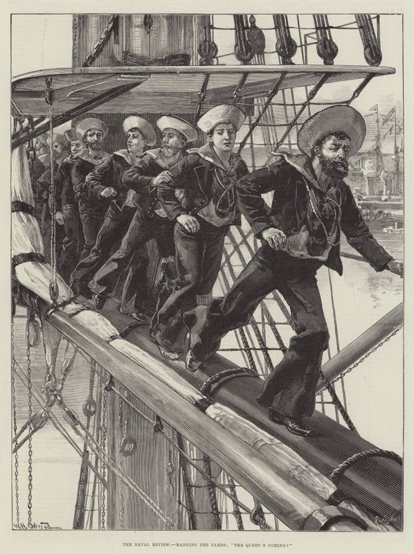 The Naval Review, manning the Yards, The Queen