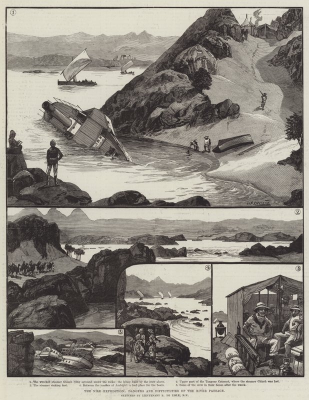 The Nile Expedition, Dangers and Difficulties of the River Passage by William Heysham Overend