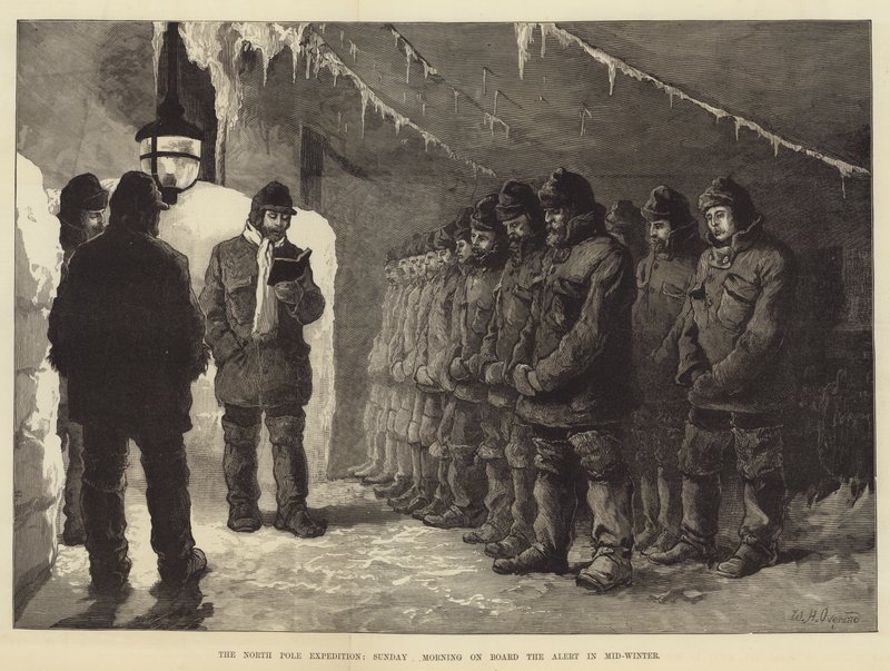 The North Pole Expedition, Sunday Morning on Board the Alert in Mid-Winter by William Heysham Overend