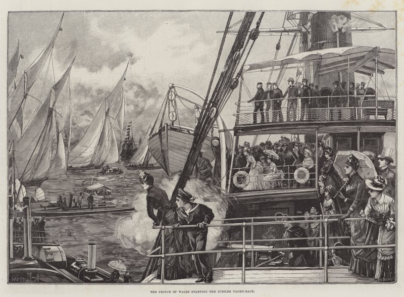 The Prince of Wales starting the Jubilee Yacht-Race by William Heysham Overend