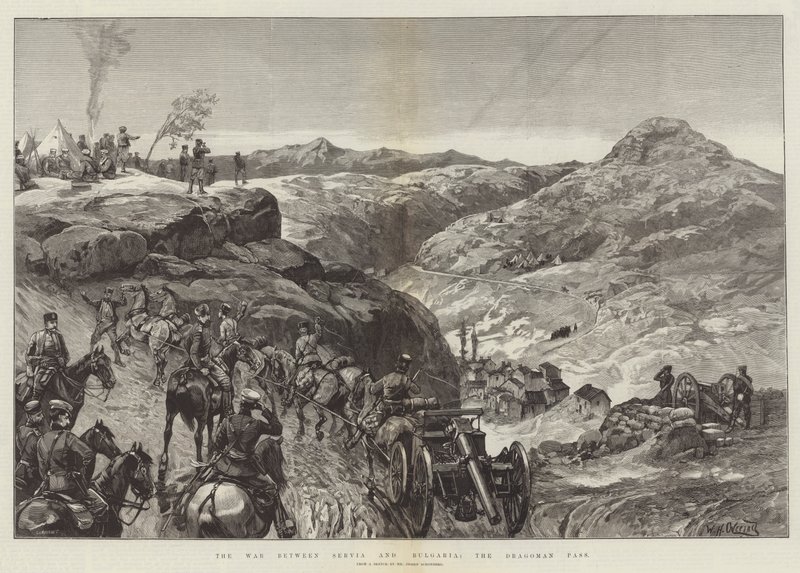 The War between Servia and Bulgaria, the Dragoman Pass by William Heysham Overend