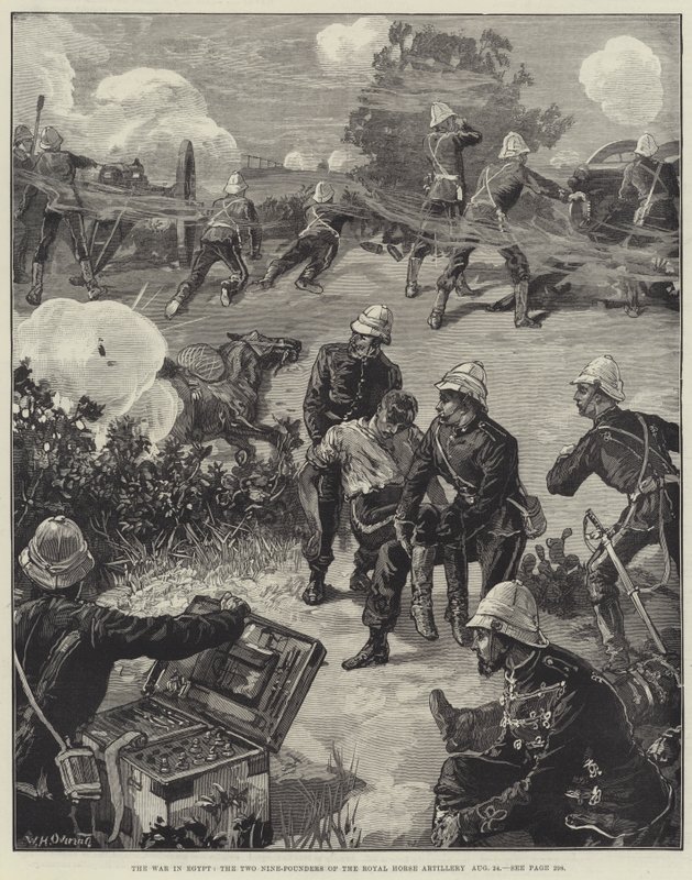 The War in Egypt, the Two Nine-Pounders of the Royal Horse Artillery, 24 August by William Heysham Overend