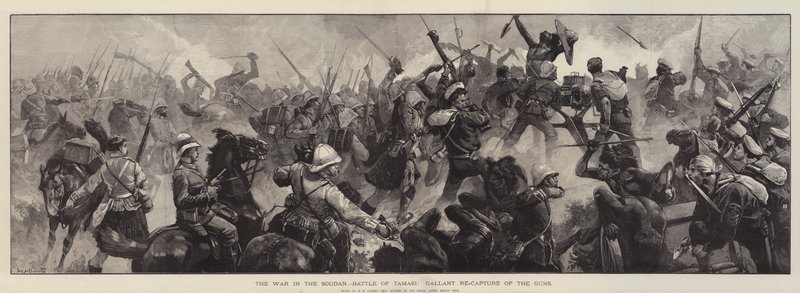 The War in the Sudan, Battle of Tamasi, Gallant Re-Capture of the Guns by William Heysham Overend