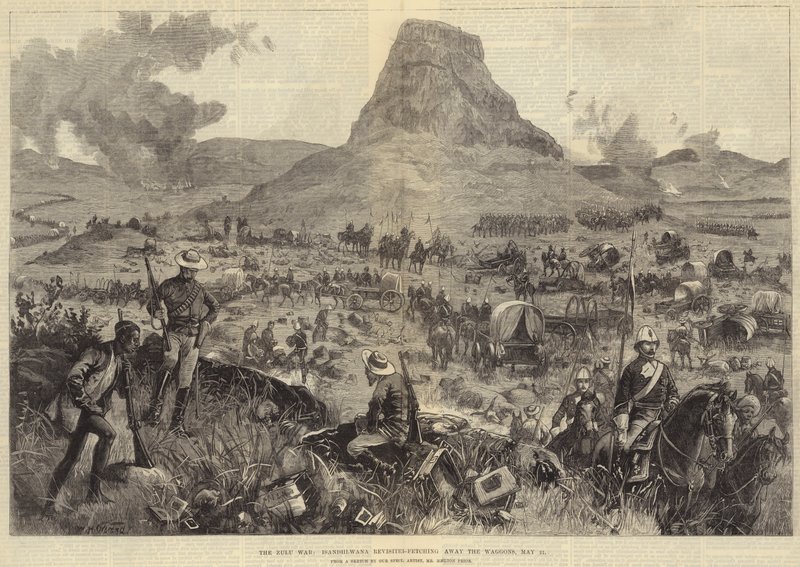 The Zulu War, Isandhlwana revisited, fetching away the Waggons, 21 May by William Heysham Overend