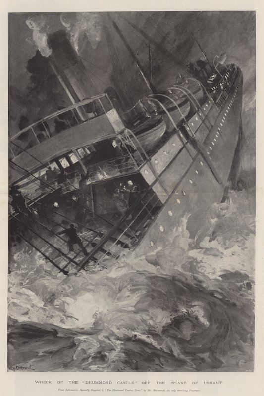 Wreck of the Drummond Castle off the Island of Ushant by William Heysham Overend