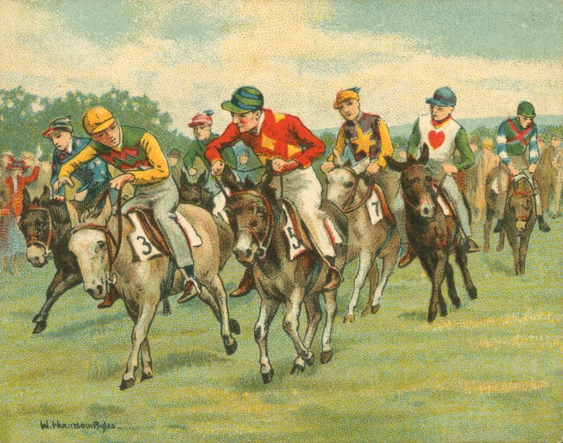 Races Historic and Modern, Donkey Derby by William Hounsom Byles