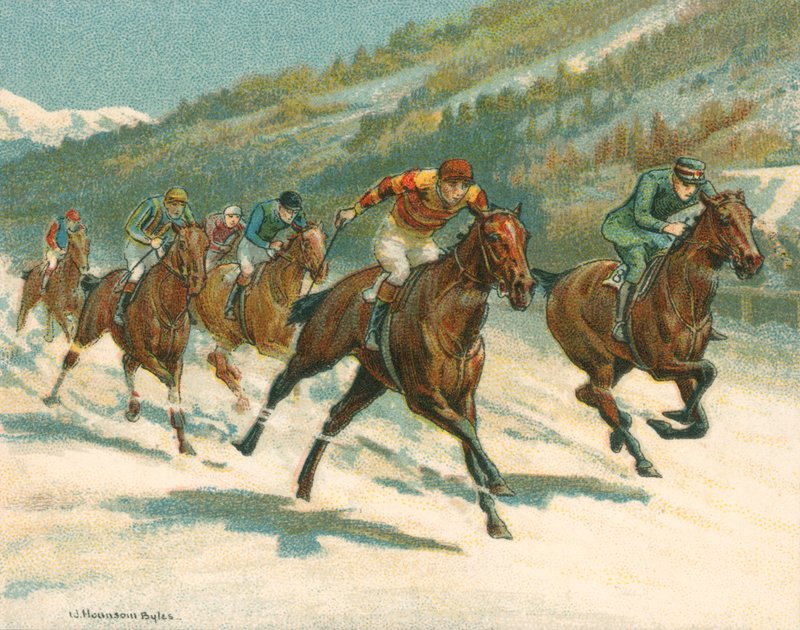 Races Historic and Modern, Flat Racing (Horse) on Ice by William Hounsom Byles