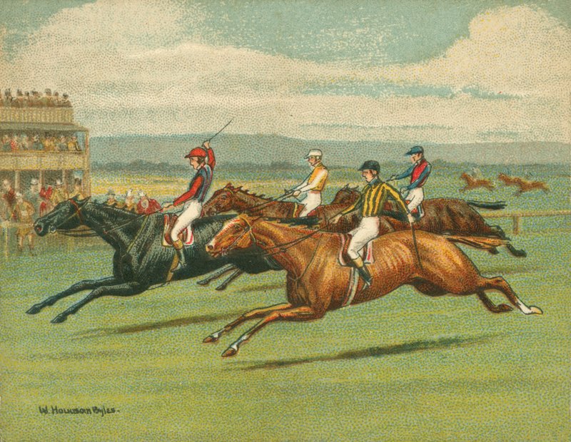 Races Historic and Modern, Flat Racing, Horse by William Hounsom Byles