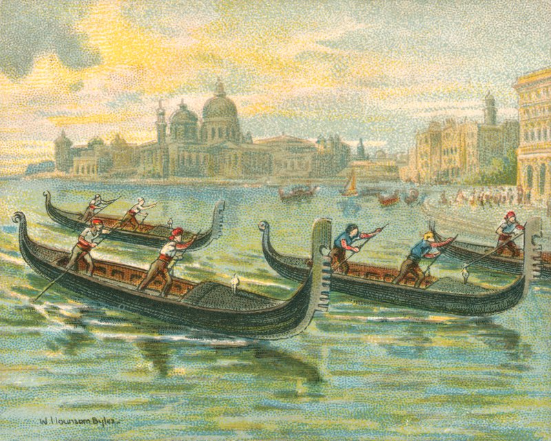 Races Historic and Modern, Gondola Races by William Hounsom Byles