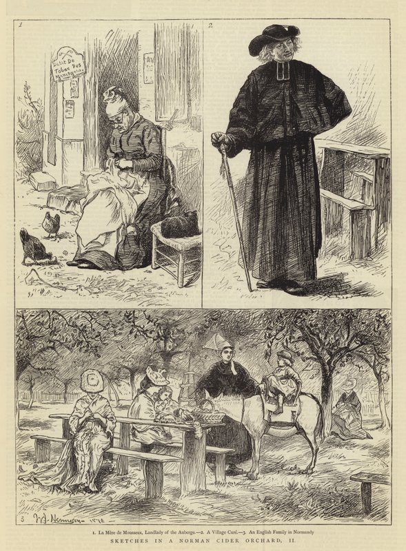 Sketches in a Norman Cider Orchard, II by William John Hennessy