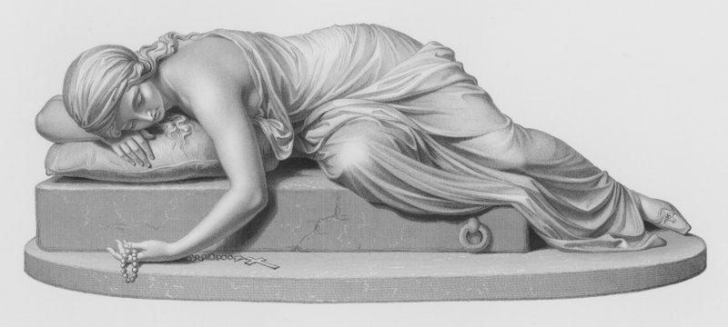 Beatrici Cenci, engraved by W Roffe from the sculpture by Harriet Hosmer by William John Roffe
