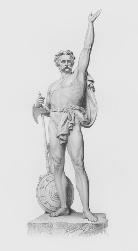 Caractacus, engraved by W Roffe from the statue by J H Foley, RA by William John Roffe