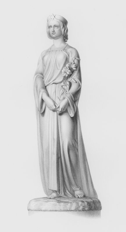 Chastity, engraved by W Roffe from the statue by J Durham by William John Roffe
