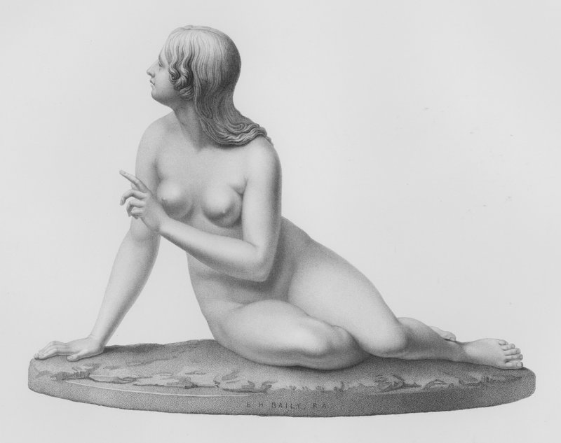 Eve Listening to the Voice, engraved by W Roffe from a drawing by F R Roffe by William John Roffe