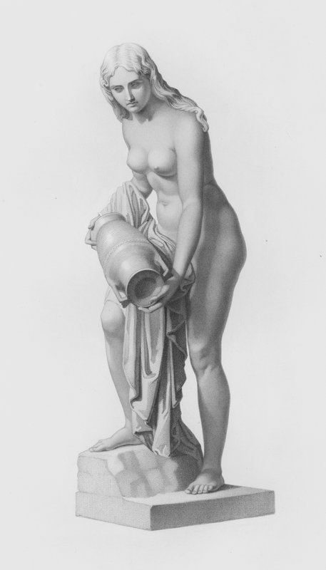 The Danaid, Engraved by W. Roffe from the Statue by C. Rauch by William John Roffe
