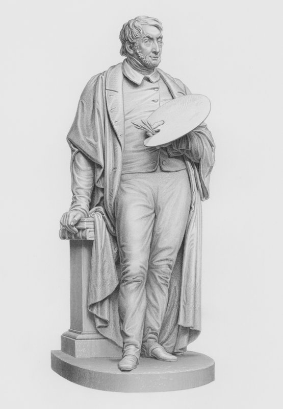 Turner, RA (engraved by W Roffe from the statue by E Baily, RA) by William John Roffe