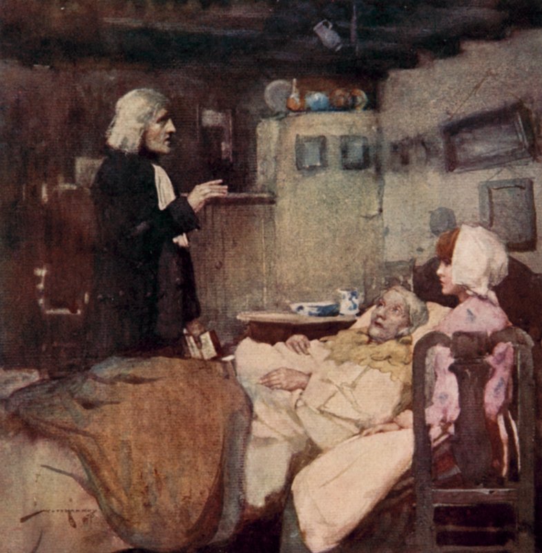 Illustration for The Deserted Village by Oliver Goldsmith by William Lee Hankey