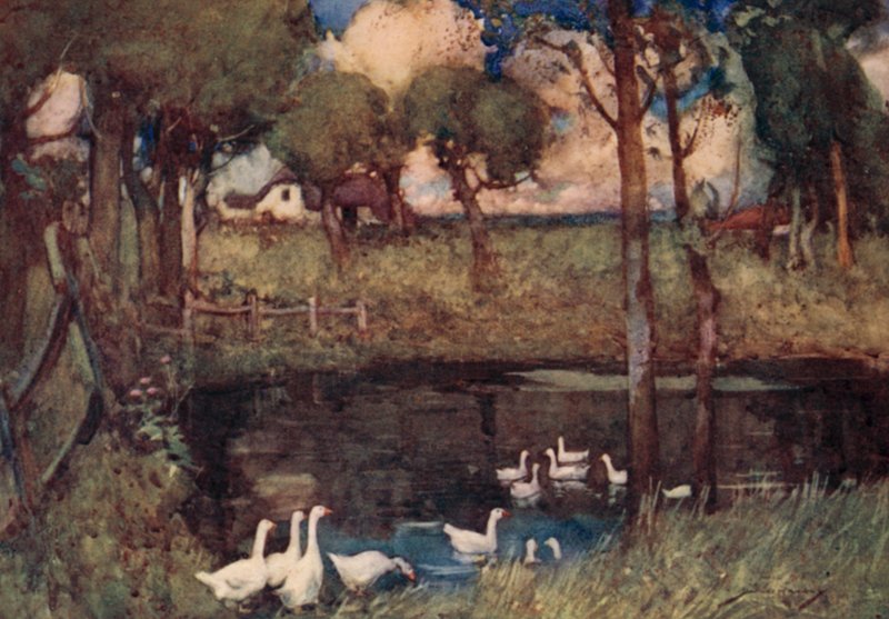 Illustration for The Deserted Village by Oliver Goldsmith by William Lee Hankey