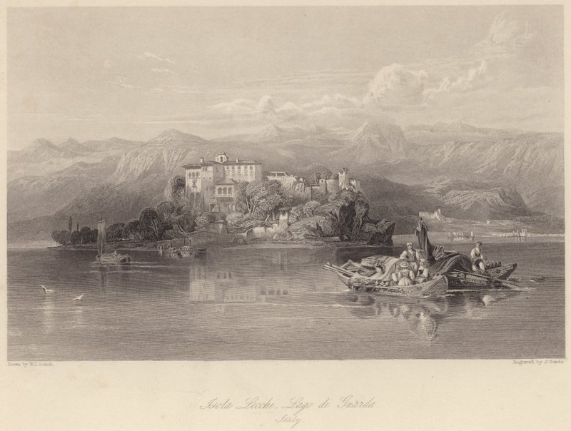 Isola Lecchi, Lago di Guarda, Italy by William Leighton (after) Leitch
