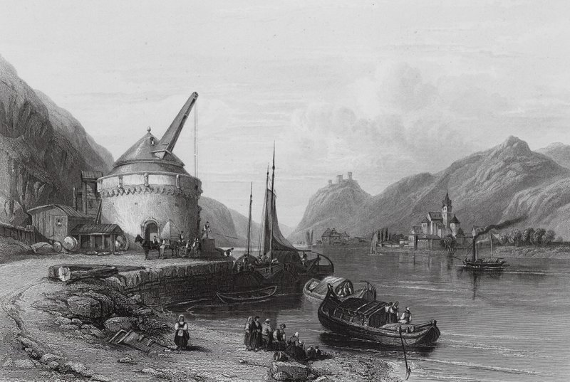 Near Andernach, on the Rhine by William Leighton (after) Leitch