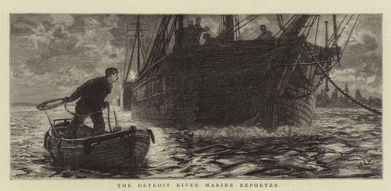 The Detroit River Marine Reporter by William Lionel Wyllie