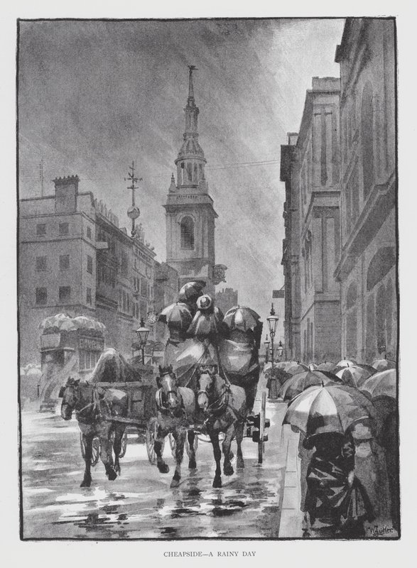 Cheapside, a Rainy Day by William Luker