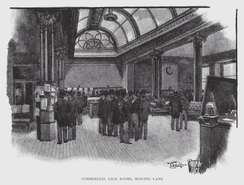 Commercial Sale Rooms, Mincing Lane by William Luker