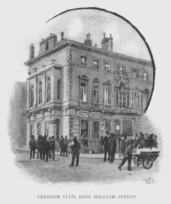 Gresham Club, King William Street by William Luker