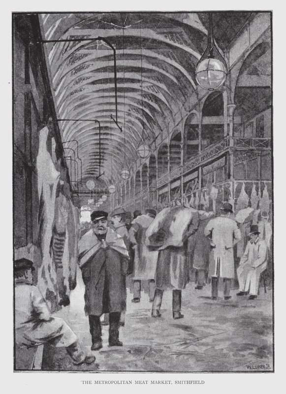 The Metropolitan Meat Market, Smithfield by William Luker