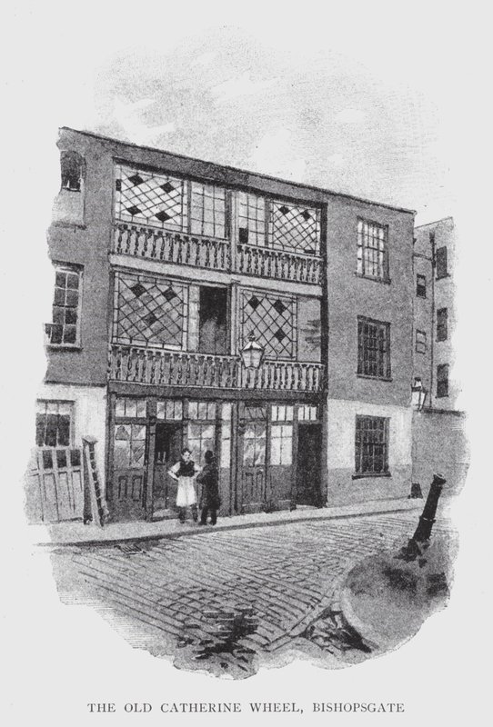 The Old Catherine Wheel, Bishopsgate by William Luker