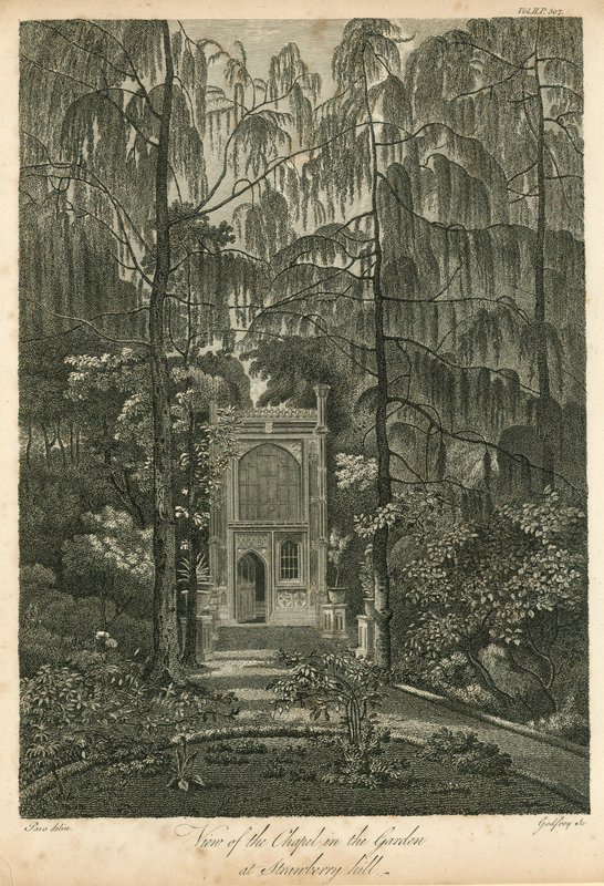 View of the Chapel in the Garden at Strawberry Hill, Twickenham, London by William Pars