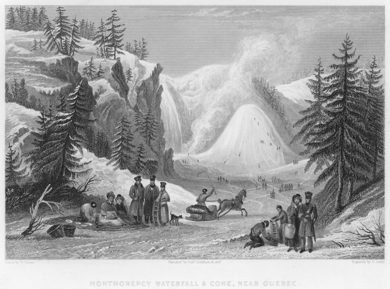 Montmorency Waterfall and Cone, Near Quebec by William Purser