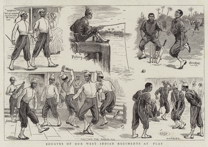 Zouaves of our West Indian Regiments at Play by William Ralston