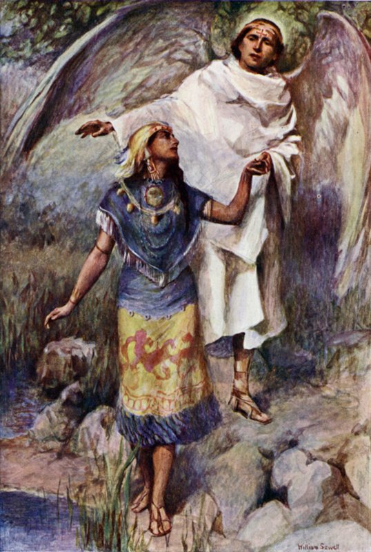 The Old Gods vanquished, A Princess of ancient Mexico is shown the coming of a new faith by William Sewell
