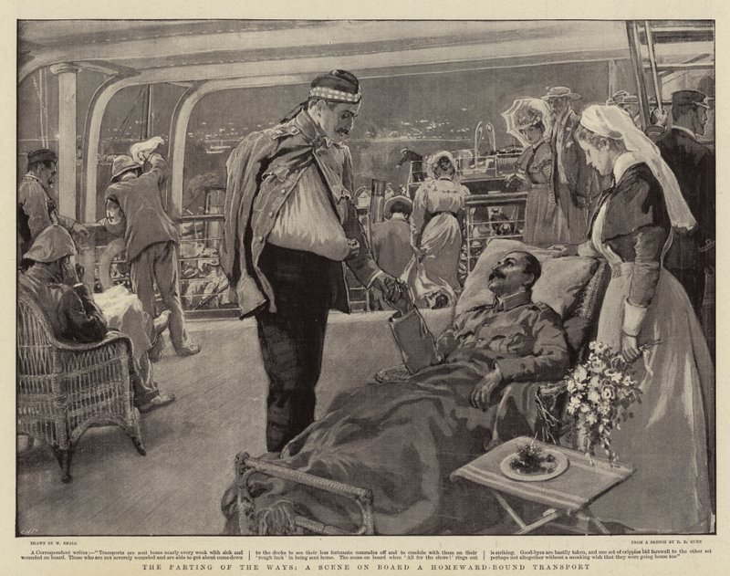 The Parting of the Ways, A Scene on Board a Homeward-bound Transport by William Small