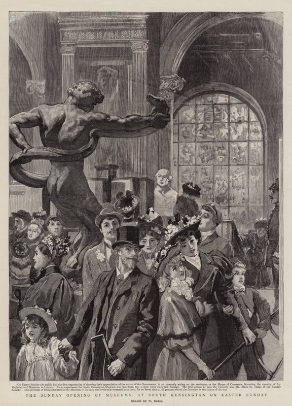 The Sunday Opening of Museums, at South Kensington on Easter Sunday by William Small