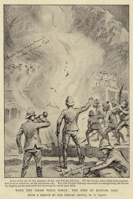 With the Tirah Field Force, the Fire at Kangar Gali by William T. Maud