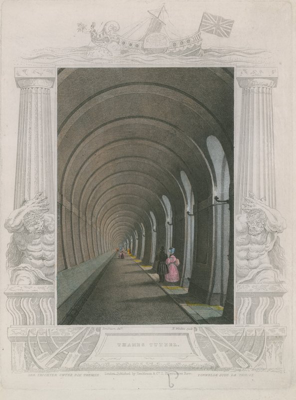 The Thames tunnel by William Tombleson