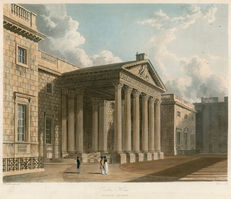 Carlton House, London, north front by William Westall