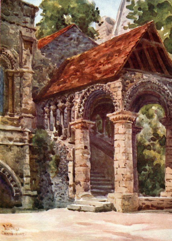 Canterbury, the Norman Stairway by William Wiehe Collins