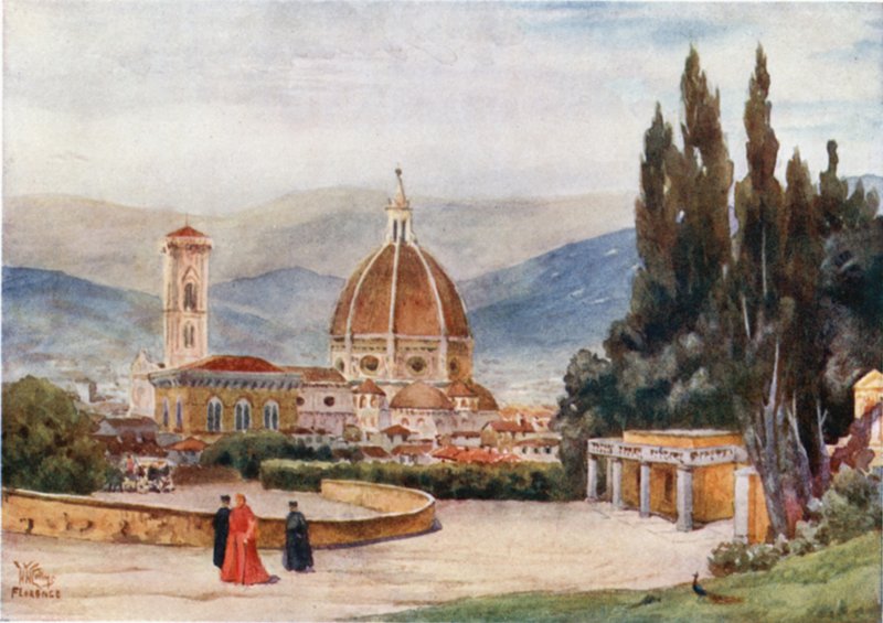 Florence. The Duomo, from the Boboli Gardens by William Wiehe Collins