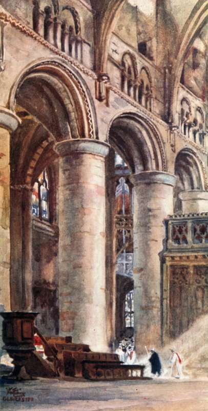 Gloucester, Interior of the Nave by William Wiehe Collins