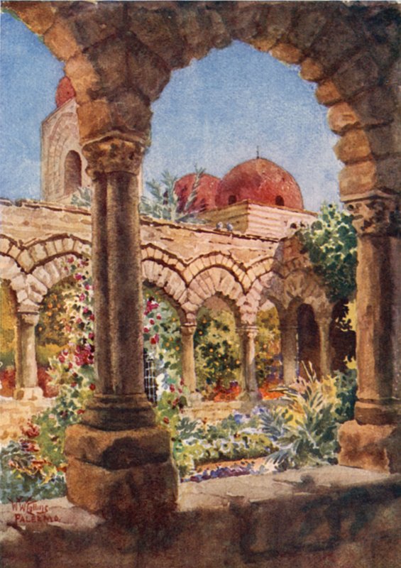 Palermo. The Cloisters of S. Giovanni degli Eremit by William Wiehe Collins