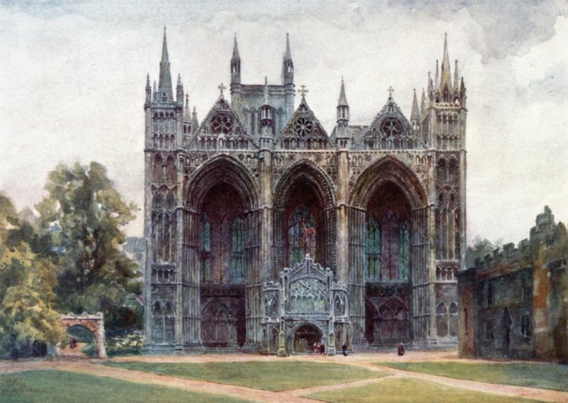 Peterborough, the West Front by William Wiehe Collins