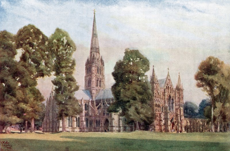 Salisbury, the Cathedral by William Wiehe Collins
